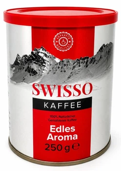 Кава натуральна мелена Swisso Kaffee Edles Aroma у металевій банці 250 г