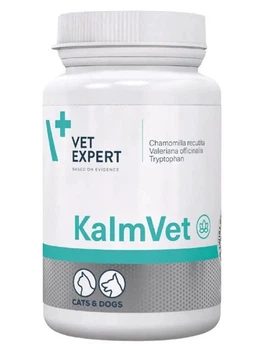 Харчова добавка для котів і собак Vet Expert KalmVet (для зменшення стресу) - 60 кап