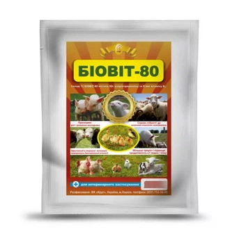 Кормовой антибиотик для животных Круг Биовит-80 порошок - 1 кг