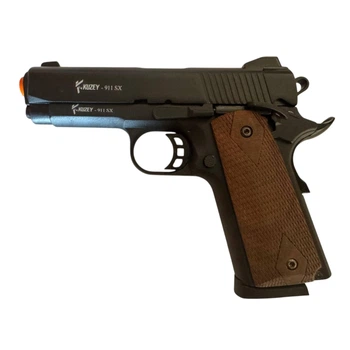 Пистолет KUZEY 911-SX#2 Black/Brown Wooden Grips + магазин