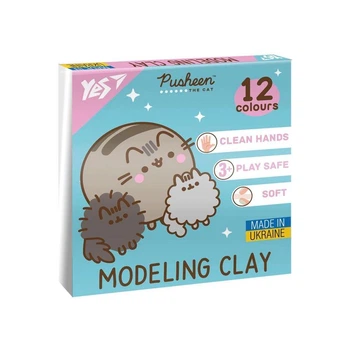 Пластилин YES Pusheen 12 цветов 240 г набор для лепки