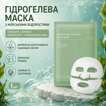 Маска гідрогелева з морськими водоростями для контролю себуму та очищення (948)