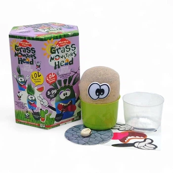 Набір для творчості Grass Monsters Head Dankotoys з насінням та чарівним бобом Danko Toys