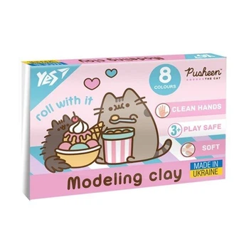 Пластилин набор YES Pusheen 8 цветов 160 г для лепки