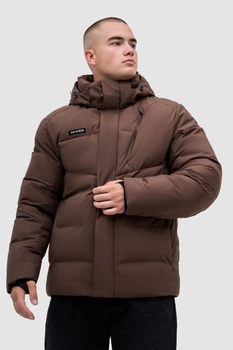 Куртка зимова Avecs коричнева для чоловіків з технологією Waterproof 70581/57 XL