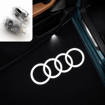 Підсвітка дверей проєкція для Audi (ауді) 2 штуки скляна лінза