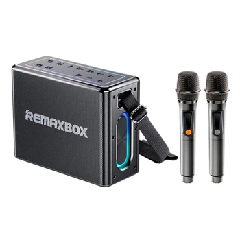 Портативна колонка Remax RB-M51 для караоке з 2 мікрофонами 120 Вт Bluetooth 5.0 Black
