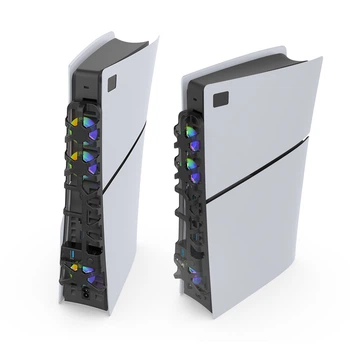 Вентилятор охлаждения DOBE TP5-3538S для PS5 Slim с тремя вентиляторами и RGB-подсветкой Черный