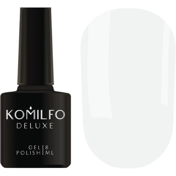 KOMILFO Deluxe Series №D002 HEMA/TPO free Гель-лак білий, 8 мл