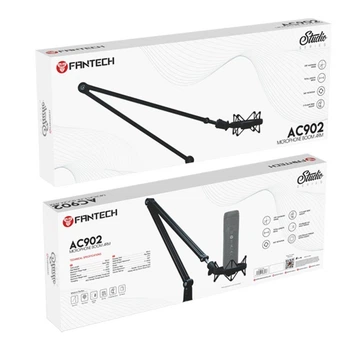 Fantech AC902s - пантограф для мікрофона, настільний, 80 см, навантаження 1 кг, C-clamp, різьба 3/8", кабель-менеджмент