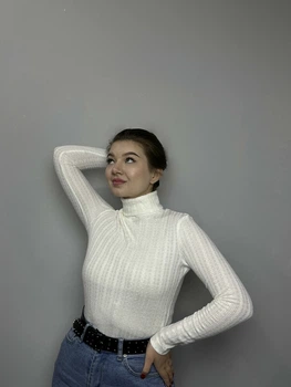 Реглан жіночий гольф MKJL30180 - 56, Молочний