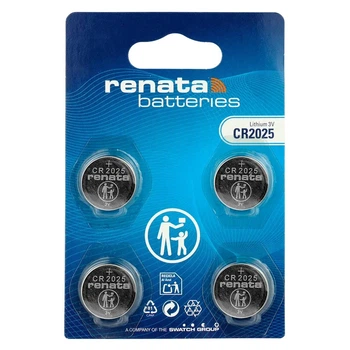 Батарейка литиевая Renata CR2025, 3V, блистер 4шт