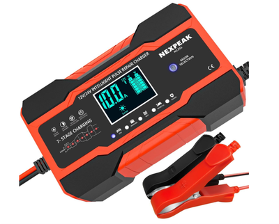 Зарядное устройство для аккумулятора 10A 12V/24V, автоматическое Smart зарядное устройство для авто, грузовика, мотоцикла и лодки