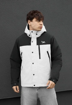 Чоловіча Демісезонна Куртка Стаф Сіро Чорна З Логотипом Staff Logo Light Gray Melange & Black XL (403071)