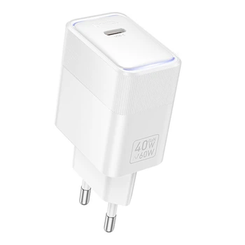 Мережевий Зарядний Пристрій Hoco CS113A 1USB-C PD3.2 40W/60W Бiлий