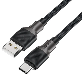Кабель USB-A — USB-C ACEFAST, C10-04, USB Type-A, Type-C, 1.2 м, черный