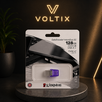 Флешка Kingston DataTraveler microDuo 3C G3 128GB USB 3.2, Type-C + USB-A, OTG, 200 МБ/с