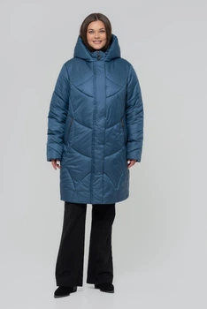 Зимовий жіночий пуховик великого розміру UF-Fashion LR-36-1 60 бирюзовый