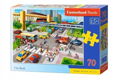 Puzzle City Rush, 70 elementów Castorland (5904438070039)