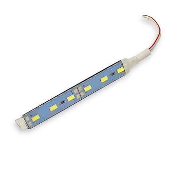 Лінійний світильник. Світлодіодна лінійка 12V алюмин. 10 см 6 SMD (5730) на двосторонньому скотчі 10см Білий (56105)