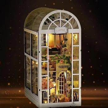 Бук Нук Сонячна кавова оранжерея Book Nook Sunshine Coffee Greenhouse Інтерьерний конструктор YM-07 DIY