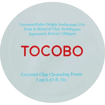 Глибокоочищувальна пінка з кокосом та глиною TOCOBO Coconut Clay Cleansing Foam 2ml (sachet)