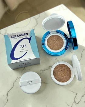 Кушон CC-крем для обличчя з колагеном TUZ Collagen Hydro Air Cushion CC Cream, тон 02 Natural Skin, 12 g + запасний рефіл 12 g