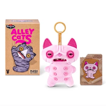 М’яка іграшка зубатий монстр Брелок котик Кіт Fuggler Alley Cats Plush Bag Charm Wrinkle McStinkles Пані Ґудзюня лиса кішка