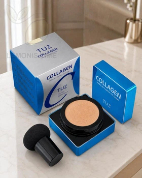 Кушон CC-крем для обличчя з колагеном TUZ Collagen Hydro Air Cushion CC Cream, 12 g + запасний рефіл 12 g