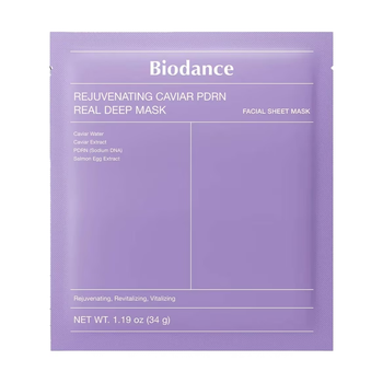 Гідрогелева маска з екстрактом ікри та полінуклеотидами Biodance Rejuvenating Caviar PDRN Real Deep Mask