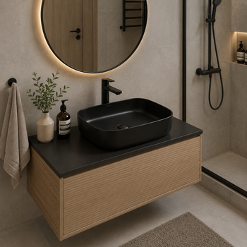 Раковина накладная Mixxus Premium BEVEL-0103 BLACK 510х370х120mm (MP6520)