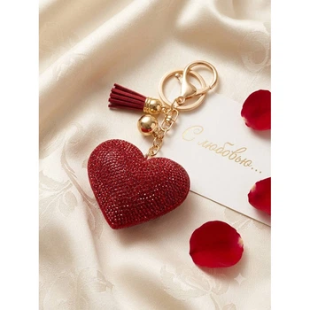Брелок Swarovski Color Heart, красный