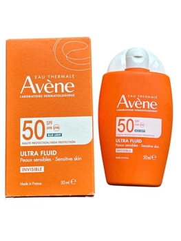 Невидимый солнцезащитный флюид для чувствительной кожи лица Eau Thermale Avène Ultra Fluid Invisible SPF 50+ флакон 50 мл