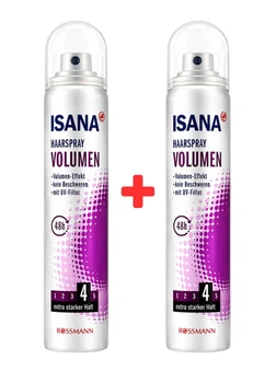 Набір лаку для волосся Isana Haarspray Volumen 4 250 мл + 250 мл (1+1 у подарунок)