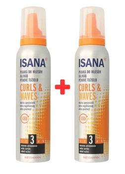 Набір пінок для стайлінгу кучерявого волосся Isana Curls & Waves 150 мл + 150 мл (1+1 у подарунок)