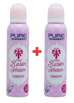 Піна для гоління жіноча Pure&Basic Sensitiv 150 мл + 150 мл у подарунок