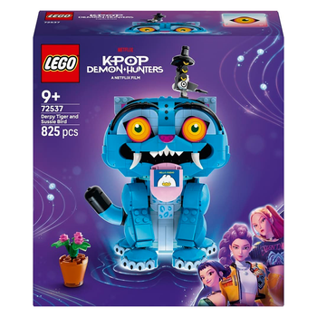 Конструктор LEGO KPop Demon Hunters Тигр Дерпи и птичка Сасси 825 деталей (72537)
