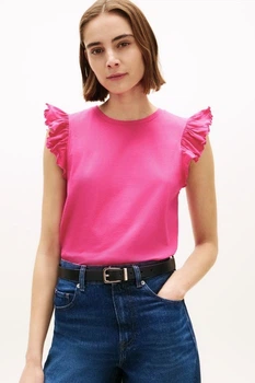 Футболка Tommy Hilfiger 46(L) Фуксія (155711)