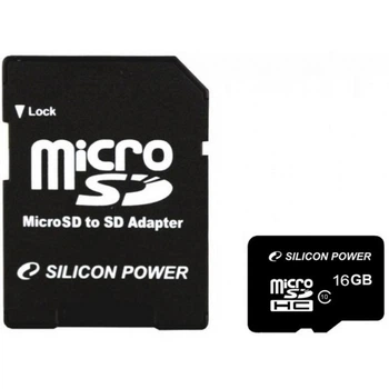 Карта пам'яті Silicon Power 16Gb MicroSD class 10 (SP016GBSTH010V10SP) Silicon Power SP016GBSTH010V10SP 922336
