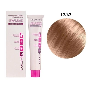 Крем-фарба для волосся ING перманентна Colouring Cream with Macadamia Oil 12/62 Ультра блонд рожевий 60 мл