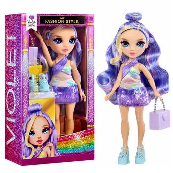 Кукла Rainbow High My Fashion Style Виолетта 28 см с аксессуарами для создания модных образов и причесок с подвижными суставами