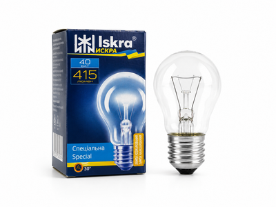 Лампа накаливания ISKRA 40 Вт E27 в индивидуальной упаковке ISK-GLS-40W-E27-BOX