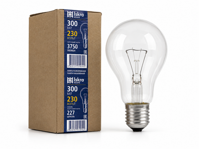 Лампа накаливания ISKRA 300 Вт E27 ISK-GLS-300W-E27