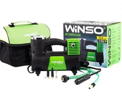 Компресор автомобільний Winso 10 Атм, 40 л/хв, 170Вт, кабель 3м, шланг 1м, пласт. накладка 133000 (8)