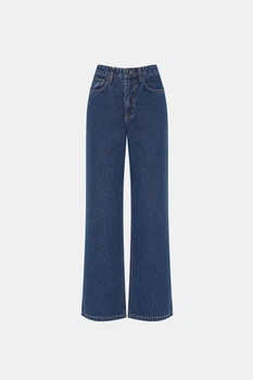 Джинси жіночі широкі Wide-Leg, true-blue indigo, розмір M