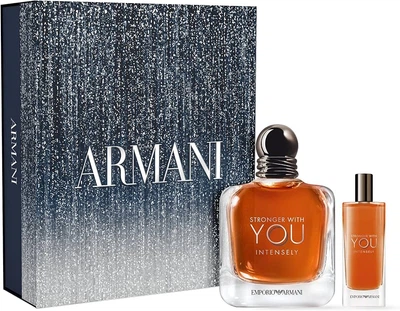 Emporio Armani Stronger With You Intensely Набор (Парфюмированная вода 100 ml + Парфюмированная вода 15 ml ) (3660732675661)