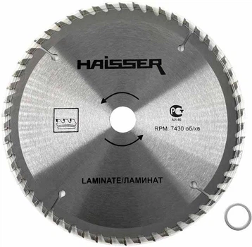 Диск пильний по Ламинату HAISSER 190х30 54 зуб (16485)