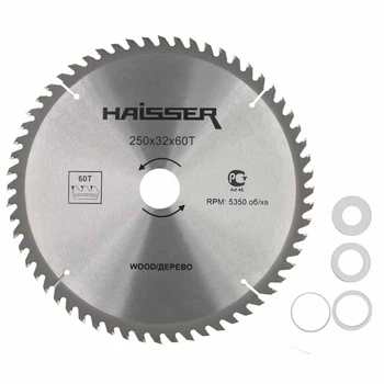 Диск пильний по дереву HAISSER 255x32 60 зуб (118494)