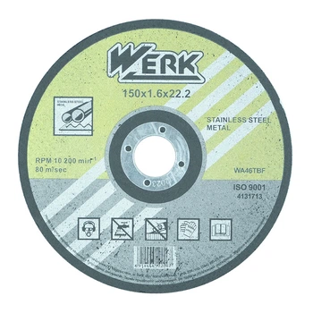 Круг відрізний по металу WERK 150х1,6х22,23мм (34009)