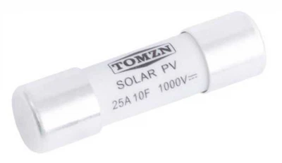 Запобіжник TOMZN FUSE 25A DC 1000V для захисту сонячної системи 10x38